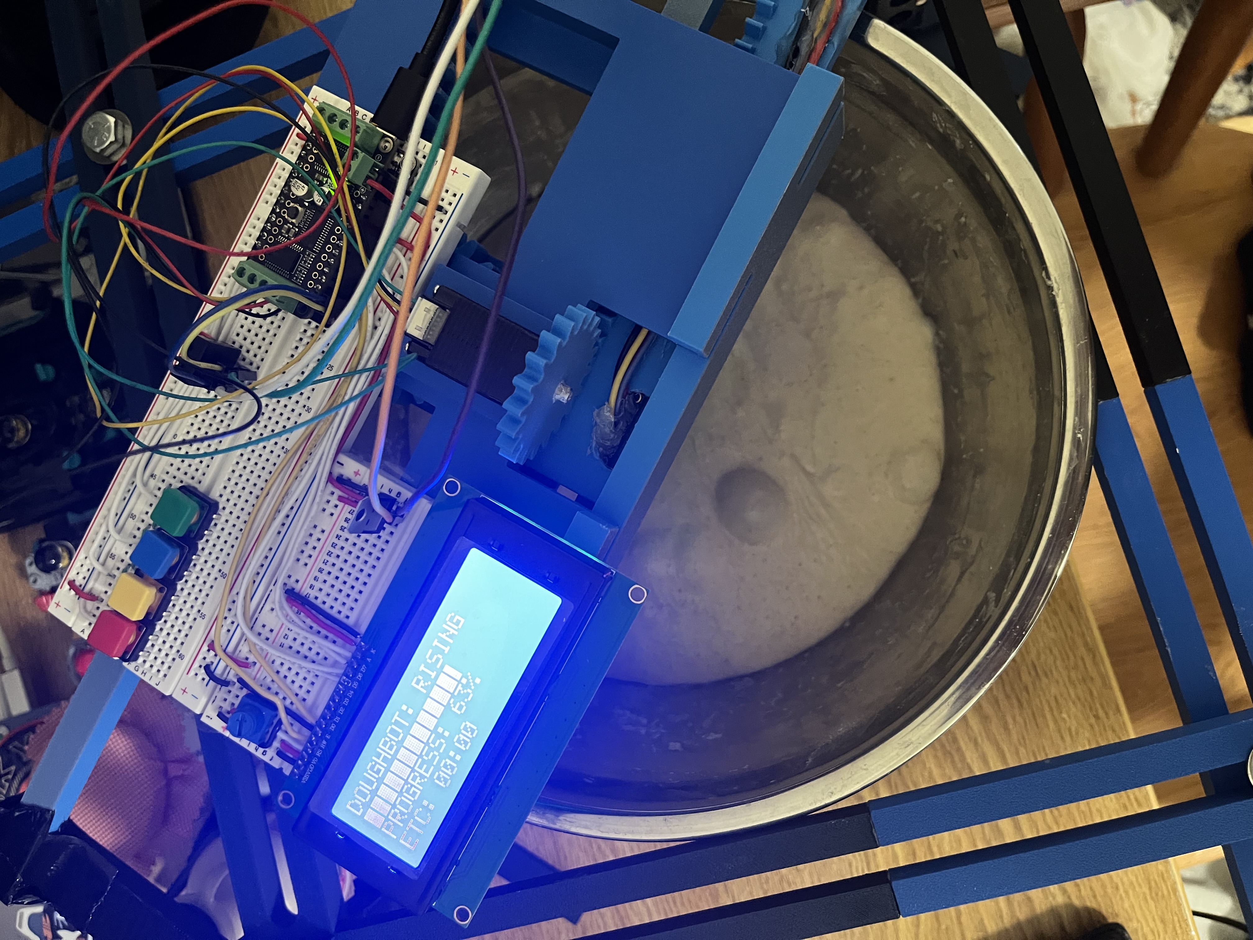 Doughbot midway though rise